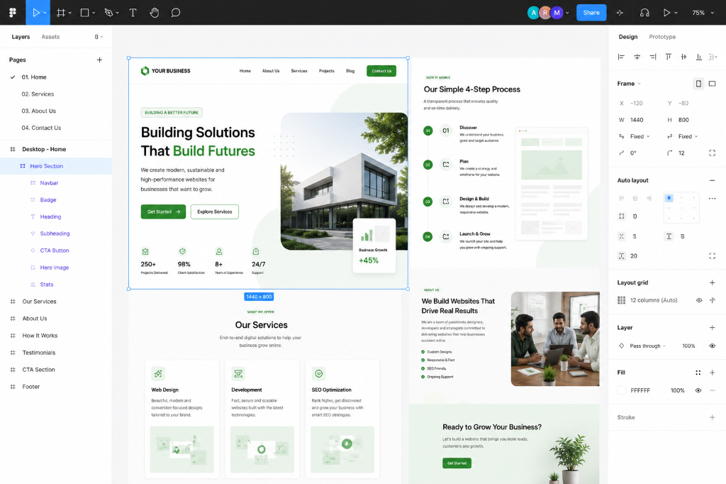 Research & Design in Figma