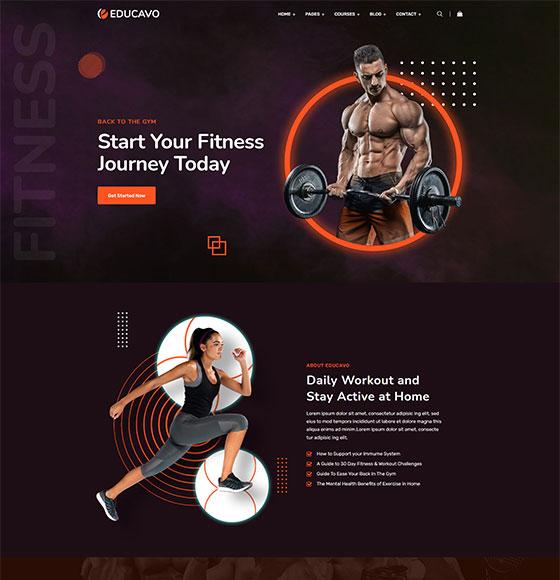 GYM Coach Website HTML Template - ICRM Software