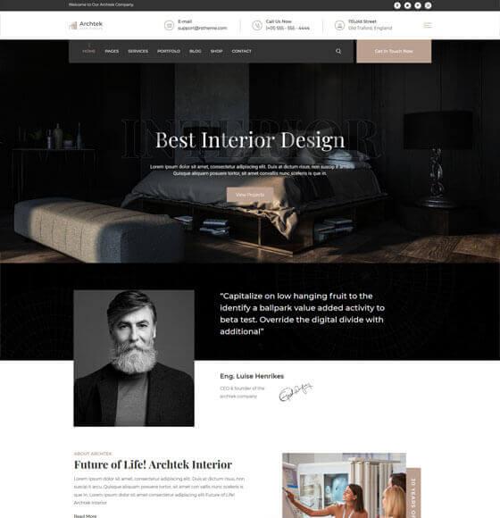 Architecture Website HTML Template - ICRM Software