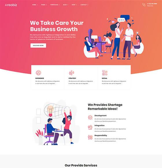 Consulting Business HTML Template - ICRM Software