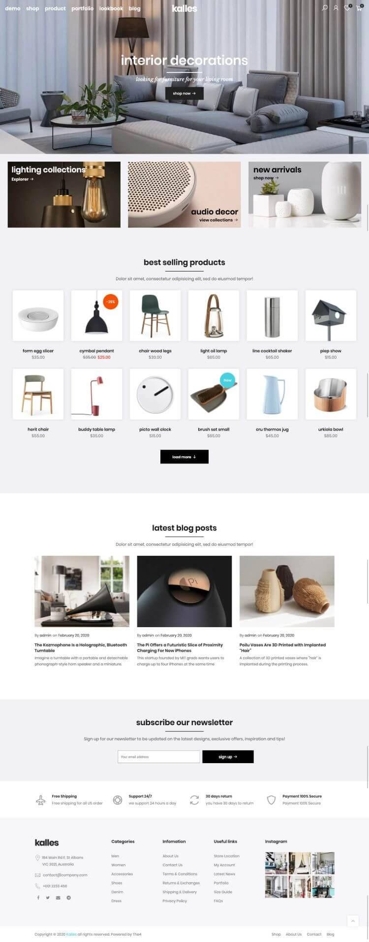 Interior Ecommerce Website